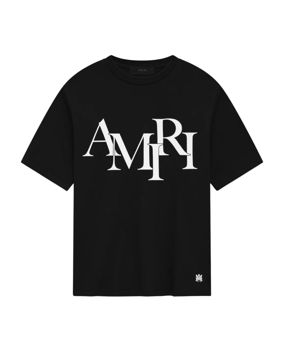 AMIRI staggered logo tee black
