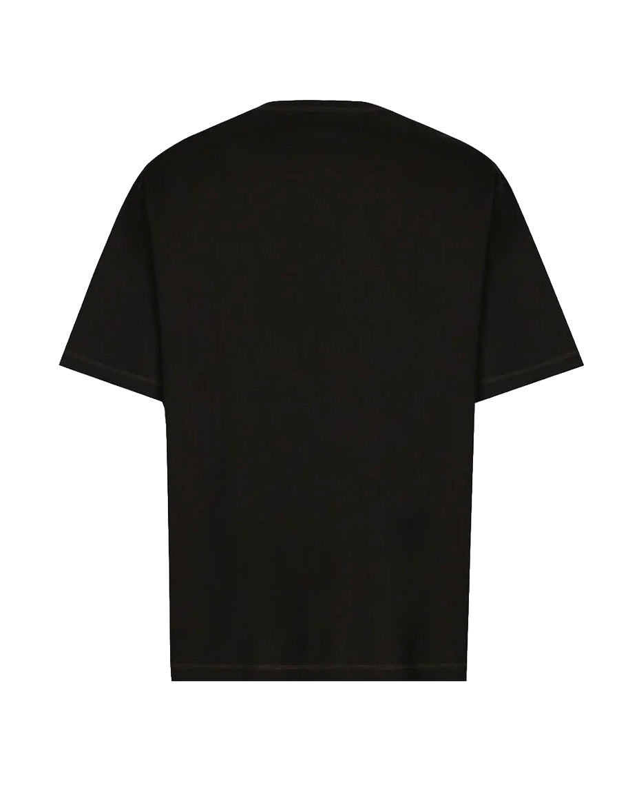 Dolce & Gabbana cotton t-shirt with branded tag nero