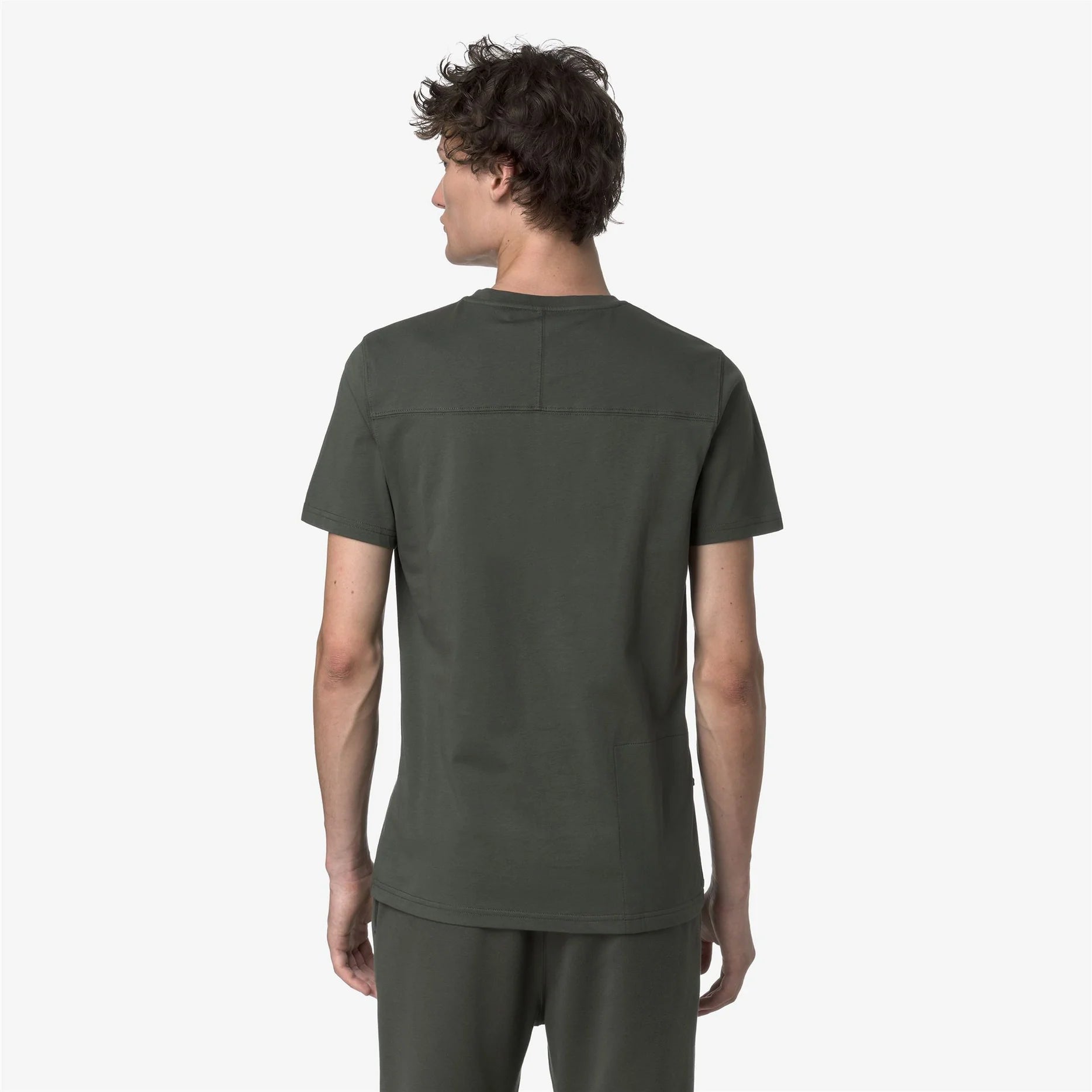 K-Way T-Shirt Le Vrai Edouard - Green Blackish - retro
